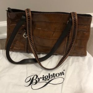 Brighton vintage women’s leather chocolate handbag